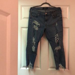 Distressed Express Skinny Jeans